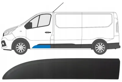 Produktbild von Seitenleiste Zierleiste links für Fiat Talento Opel Vivaro B Renault Trafic III