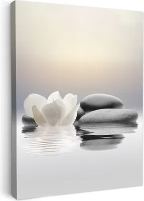 Produktbild von Wanddeko 30x40 cm - BadezimmerRuhige Steine, Leinwand Bilder, Wandbilder, Gemälde