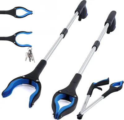Obrázok produktu pre Sada svorky na uchopovanie, 2-dielna, 81 cm, s magnetickými hrotmi, otočná hlava, vhodná do záhrady a kuchyne