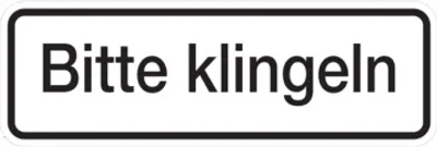 Produktbild von Dreifke® Hinweisschild, Bitte klingeln, 60 x 180 mm, Folie, Folie selbstklebe...