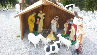 Immagine prodotto di Culla statuetta di Natale statua da giardino scultura statuette sculture decorazione