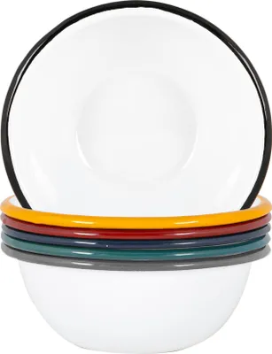 Produktbild von Argon Ta Weiße Emaille-Schalen – 16 cm – 6 Farben