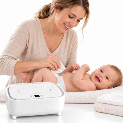 Produktbild von Feuchttuchwärmer Baby, Feuchttücherwärmer mit Temperaturregelung, LCD-Display, Memory-Funktion, USB, Warmhaltebox für Feuchttücher
