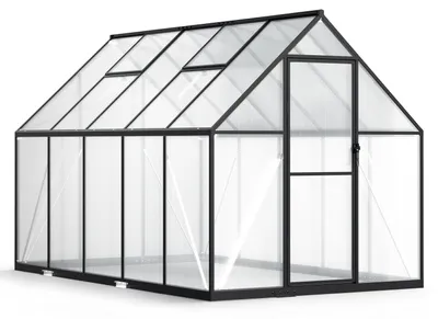 Obrázek produktu pro Skleník Peviasot, zimní zahrada černého odstínu vyrobená z hliníkové slitiny, s certifikací CE, rozměry: 280 × 170 × 195 cm