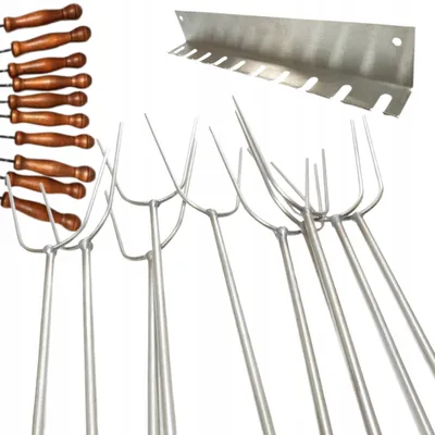 Image de Mi-Met Brochettes pour feu de camp inox 140cm lot de 10