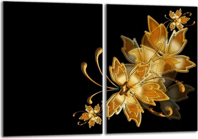 Produktbild von Glasschutzplatte für Herd 2x40x52 Gold