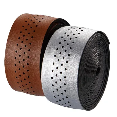 Image de Velo Bicycle Handlebar Tape Road Microfiber Drilled Brown