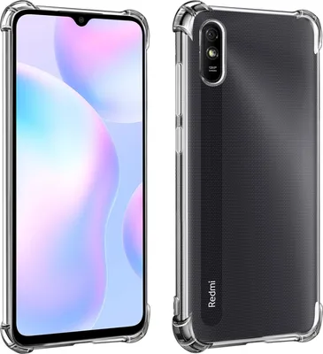 Produktbild von Flexible Xiaomi Redmi 9A Silikon Bumper Hülle, stoßfest – Transparent
