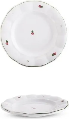 Image de Assiette à dessert, porcelaine, fleurs roses, 19 cm, G. Benedikt