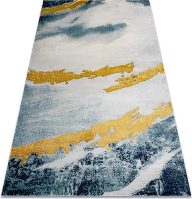 Produktbild von Exklusiv EMERALD Teppich 1023 glamour, stilvoll abstraktion blau / gold Blau 140x190 cm