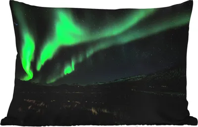 Produktbild von MuchoWow® Outdoor Kissen - Nordlichter - Natur - Island - 60x40 cm - Wetterfest - Lounge Kissen - Zierkissen - Kissen für Innenräume