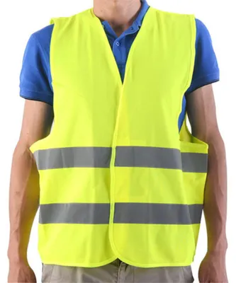 Image de Gilet de sécurité / Gilet réfléchissant / Gilet fluorescent - Jaune XL - EN ISO 20471 1 pièce [55897D]