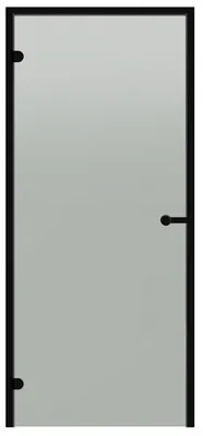Produktbild von Saunatür Harvia Black Line - Schwarzes Aluminium / Glas Satin / 70 x 190