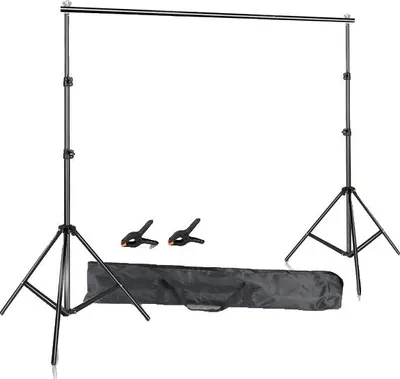 Immagine prodotto di Sistema di supporto fotografico, sfondo regolabile, schermo verde Chromakey
