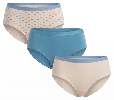 Productafbeelding van DIM 3-delige set damesculottes van katoen, model Les Pockets, artikelnummer D4C20