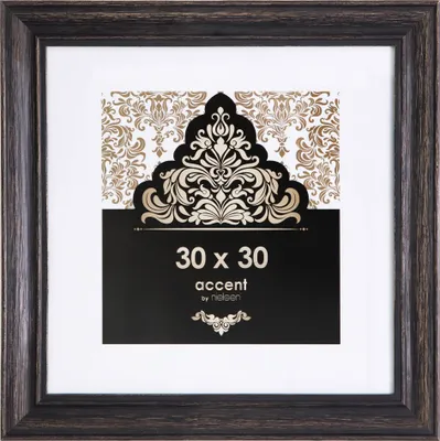 Produktbild von accent by nielsen Holz Bilderrahmen Vintage, 30x30 cm, Schwarz