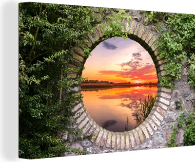 Obrázek produktu pro OneMillionCanvasses® Malba na plátně Nástěnná malba na plátně - Moře - západ slunce - výhled - 150x100cm