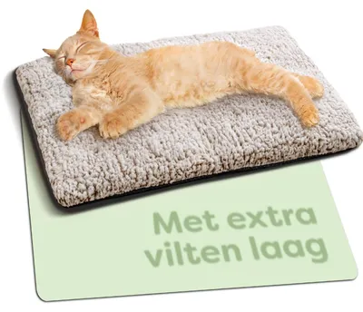 Image de Couverture chauffante pour chat - Sans électricité - 60 x 45 cm - Gris - Tapis chauffant pour chien et chat