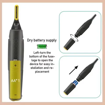 Image de Coupe-poils de nez et d'oreilles, rechargeable, portable, noir