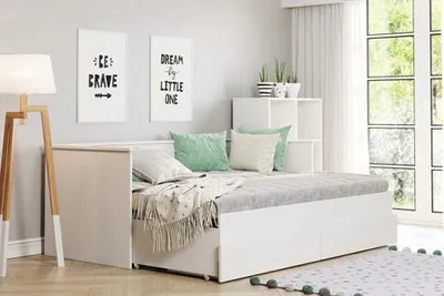 Zdjęcie produktu dla Łożko rozkładane HELIOS z dwoma szufladami 200x80/200x160
