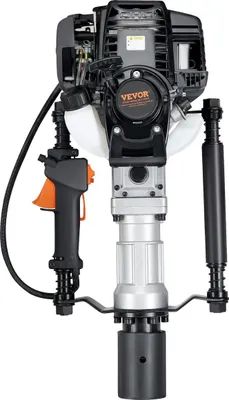 Obrázek produktu pro 37,77 cm³ benzínový zatloukač sloupků T, čtyřtaktní zatloukač plotových sloupků se 2 hlavami