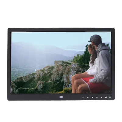 Zdjęcie produktu dla 15-calowa cyfrowa ramka na zdjęcia HD Czarna ramka na zdjęcia Micro SD - odtwarzacz muzyki i wideo