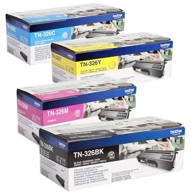 Produktbild von Brother TN-326 4er Pack / Schwarz Cyan Magenta Gelb - Set / Original BROTHER Laserdrucker Toner TN326