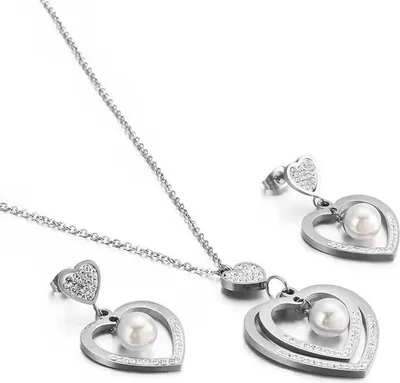 Produktbild von Hjertje Set - Silber: Eleganter Schmuck für Sie KP15103