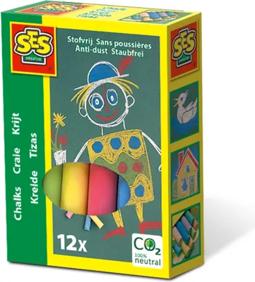 Produktbild von SES Creative Kreide farbig 12 Stck