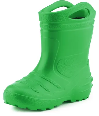 Produktbild von Ladeheid Kinder Mädchen Jungen federleichte Eva Thermo Gummistiefel gefüttert KL051 (Grün, 25)