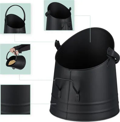 Produktbild von Kohleneimer mit Schaufel - 6,5 l Eisen, Kamin & Grill