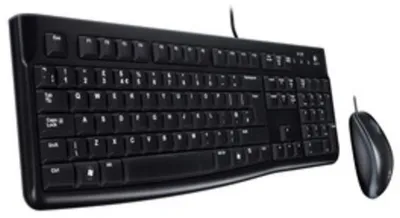 Produktbild von Logitech MK120, Kabelgebunden, USB, QWERTZ, Schwarz, Maus enthalten