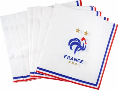 Image de 20 serviettes FFF 33 x 33 cm - taille unique
