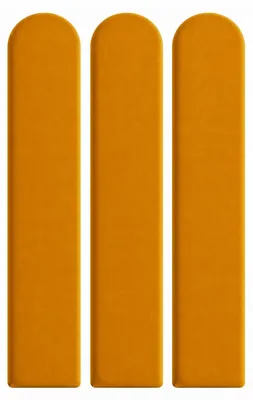 Zdjęcie produktu dla Panel Ścienny Tapicerowany Płotek 100X30 Żółty Welur Wezgłowie Zagłówek1Szt