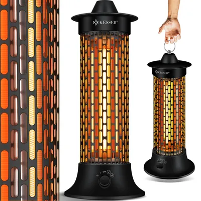 Produktbild von KESSER® Standheizstrahler Infrarotheizung, 1200W Heizstrahler Energieeffiziente Heizung Innenraum mit 360° Oszillation, Infrarotheizung Standgerät, Elektroheizung IP55, Terrassen-Heizstrahler