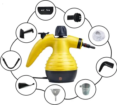 Obrázok produktu pre Prenosný parný čistič, 9 príslušenstva, pre domácnosť