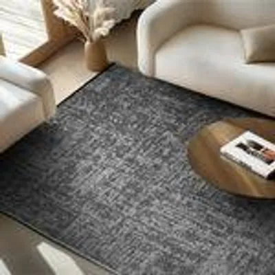 Zdjęcie produktu dla Nowoczesny dywan w stylu boho, wzór vintage i komfort z szenilu do salonu, sypialni, biura i kuchni, rozmiar: 200 x 290 cm, Kolor: Szary