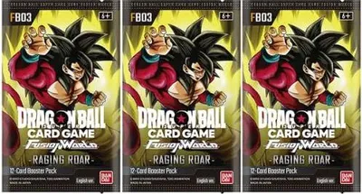 Productafbeelding van 3er Raging Roar Booster - Fusion World: - 3 sets Dragon Booster kaarten - [ FB-03 ] - ENGELS + Heartforcards® verzendbescherming