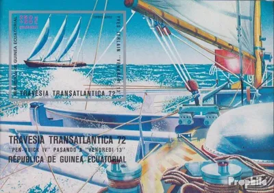Produktbild von Briefmarken Äquatorialguinea 1973 Mi Block54 (kompl.Ausg.) postfrisch Transatlantik.-Segelregatta