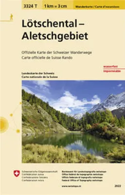 Image de Swisstopo 1 : 33 333 Lötschental région d'Aletsch