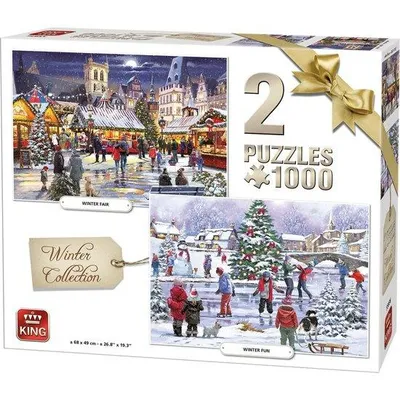Obrázok produktu pre puzzle zimná kolekcia 1000 dielikov 2-dielne