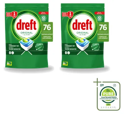 Produktbild von 2 x Dreft All-in-One Original Spülmaschinentabs - Großpackung - 2 Stücke