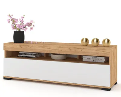 Produktbild von Fernsehschrank TV-Lowboard PLAY STEHEND Craft Eiche/Weiß Matt 140cm
