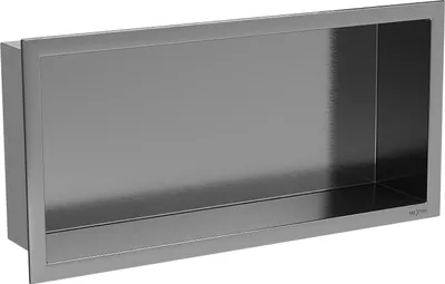 Obrázek produktu pro Mexen X-Wall-R nástěnná polička s límcem 45 x 20 cm, kartáčovaná gun grey - 19E0452010