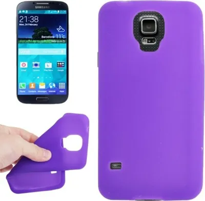 Produktbild von Schutzhülle Silikon Case für Handy Samsung Galaxy S5 / S5 Neo lila / violett