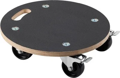 Produktbild von Famanu Pflanzenroller 380 mm Durchmesser - 200 kg Tragkraft - rutschfeste Oberfläche - PA-Räder - mit Bremsen
