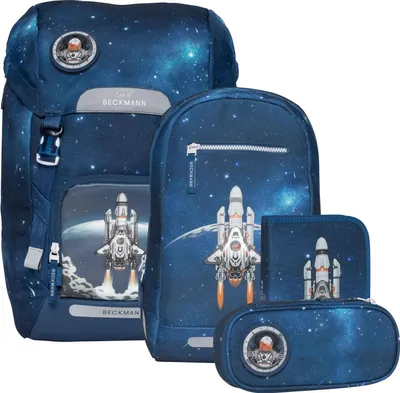 Produktbild von Beckmann Schulranzenset Classic Maxi - 6-Tlg. Set Space Mission
