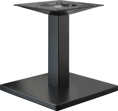 Zdjęcie produktu dla MADRID | Stelaż stołowy Bistro Lounge | Czarny | Wysokość: 36 cm | Kolumna: 8 x 8 cm | Podstawa: 45 x 45 cm | Stelaż stołowy czarny, stelaż stołowy gastronomiczny