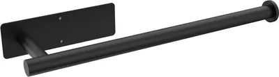Produktbild von Küchenrollenhalter ohne Bohren, Papierrollenhalter Selbstklebend, küchenpapierhalter Wand, Zewa Rollenhalter, Edelstahl, Schwarz, für Küche Wand Küchenpapier Aufbewahrung