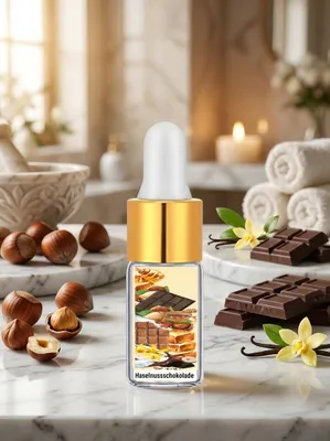 Produktbild von GKA Parfüm Öl Haselnuss-Schokolade aus Frankreich Parfümöl Kosmetik Kokosnuss Karamell Schokolade Haselnüsse Vanille Honig intensiv Probierfläschchen